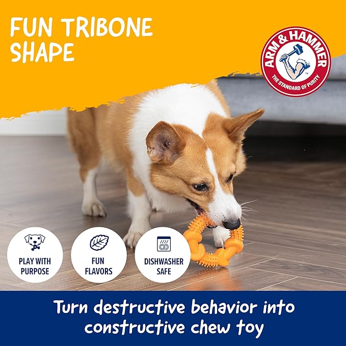 Arm & Hammer Nubbies Dog Dental Chew Toy, Rubber Ring, Peanut Butter Flavor - Image 6