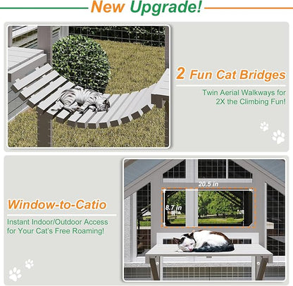 Extra Large Catio Outdoor Cat Enclosure Waterproof, Walk-in Outdoor Pet House - Image 3