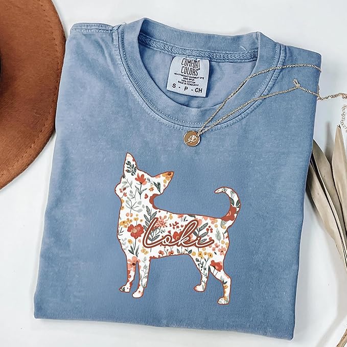 Custom Chihuahua Dog Lover Sweatshirt, Personalized Floral Breed Owner Gift - Image 5