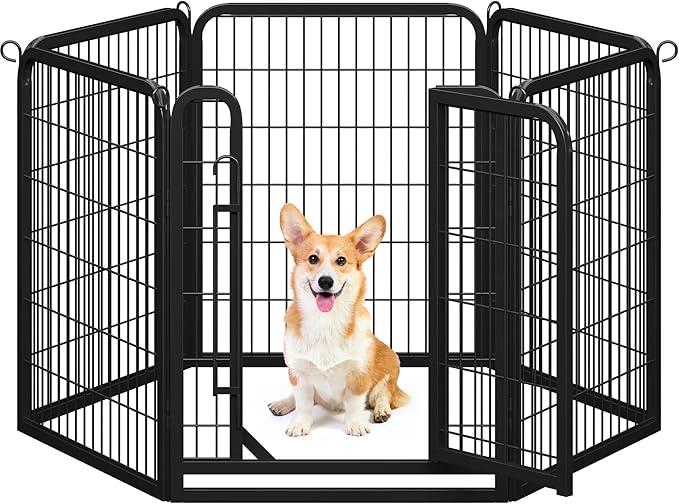 Yaheetech Dog Playpen Outdoor, 32 inch 6 Panels Dog Pen Indoor Heavy Duty Puppy by Unknown