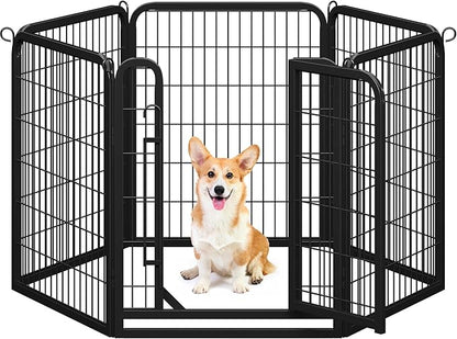 Yaheetech Dog Playpen Outdoor, 32 inch 6 Panels Dog Pen Indoor Heavy Duty Puppy by Unknown