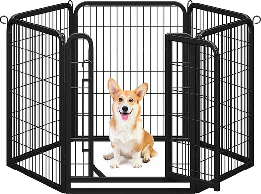 Yaheetech Dog Playpen Outdoor, 32 inch 6 Panels Dog Pen Indoor Heavy Duty Puppy by Unknown