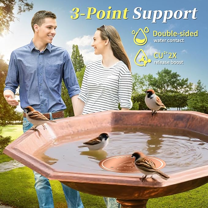 99.99% Pure Copper Cleaning Tray, 0.6mm 2-Piece Birdbath Copper Tray, equipped - Image 5