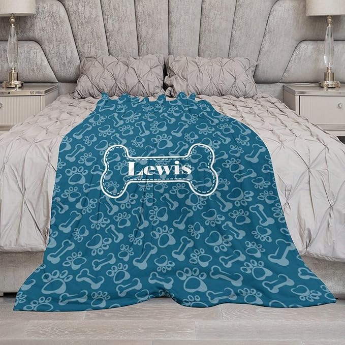 Personalized Paw Print Dog Blanket - Image 6