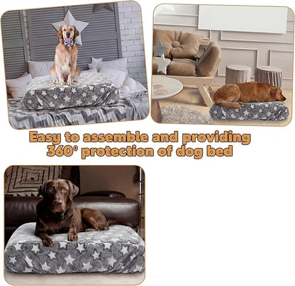 Youyole Large Washable Dog Bed Cover Replacement Waterproof Rectangle Bed Cover - Image 4