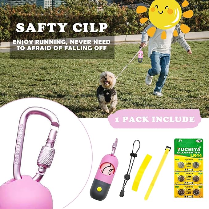 Dog Poop Bags Holder with LED Flashlight|Pet Waste Bags Dispenser - Image 6
