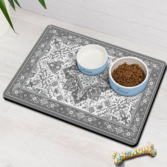 Pet Feeding Mat for Floors Waterproof Dog Mat for Food and Water Absorbent - Image 8