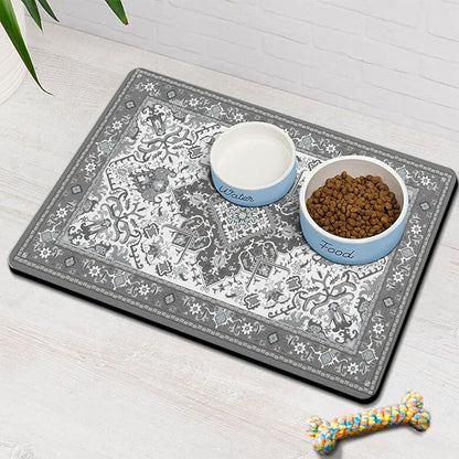 Pet Feeding Mat for Floors Waterproof Dog Mat for Food and Water Absorbent - Image 8