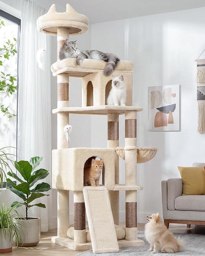 Globlazer Heavy Duty Cat Trees for Large Cats, Sturdy 72in Maine Coon Cat Tree by Globlazer