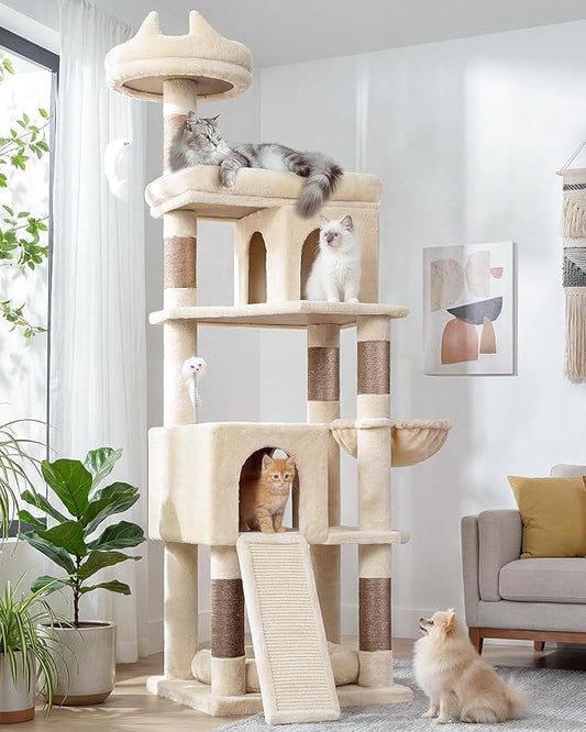 Globlazer Heavy Duty Cat Trees for Large Cats, Sturdy 72in Maine Coon Cat Tree by Globlazer