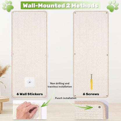 Natural Sisal Cat Scratcher Mat, Wall Scratcher Carpet, Cat Climbing Wall - Image 6