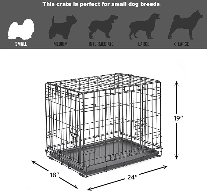 Midwest Homes for Pets 24-Inch New World Crate for Small Breeds, 12-20 lbs - Image 7