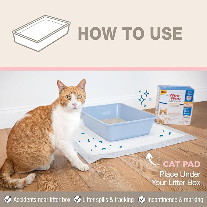 Four Paws Wee-Wee Cat Pee Pads, Disposable Litter Box Mats, Advanced Multi-Cat - Image 4