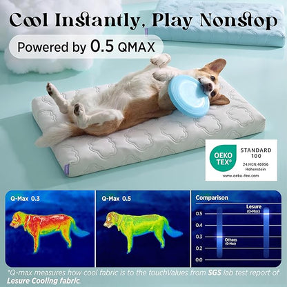 LE SURE Cooling Dog Bed Medium Size Dog, Q-Max>0.5 Cooling Mat - Image 3