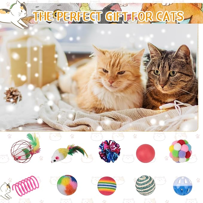 Shappy 150 Pcs Cat Toys for Indoor Cats Bulk, Kitten Toys Pack, Variety - Image 6