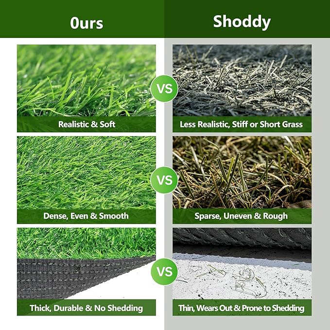 Artificial Grass Rug 6FT x 10FT – UV & Wear Resistant, Pet-Friendly Artificial - Image 5