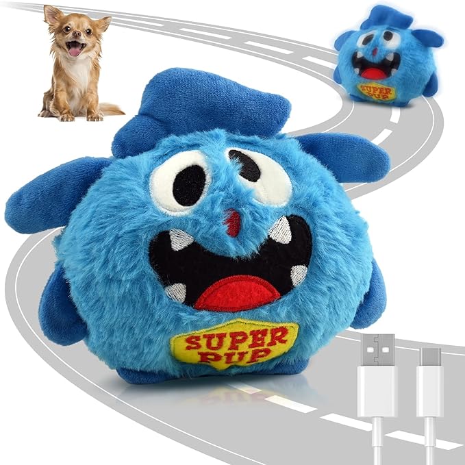 Petbobi Interactive Dog Toys Ball, USB Rechargeable Moving Dog Toy by Petbobi