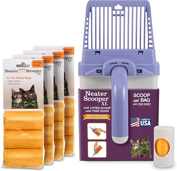 Neater Pet Brands Neater Scooper XL Cat Litter Scoop, 195 Refill Bags – by NeaterPetBrands