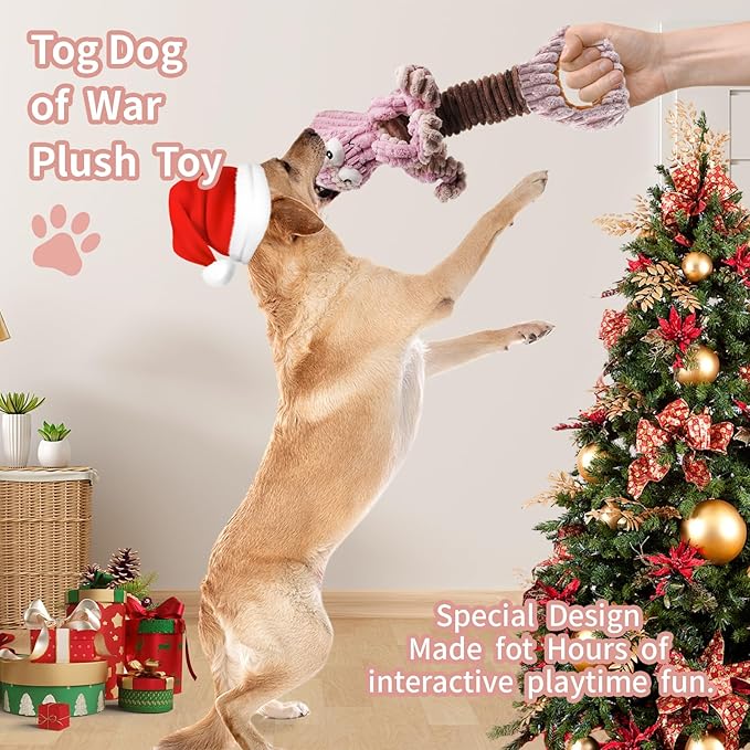 YZHDUXIU Squeaky Dog Toys, Octopus Dog Toy Interactive Tug of War Puppy Toy to - Image 6