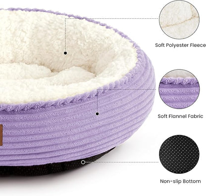 Love's cabin Round Donut Cat and Dog Cushion Bed, 30in Pet Bed - Image 2