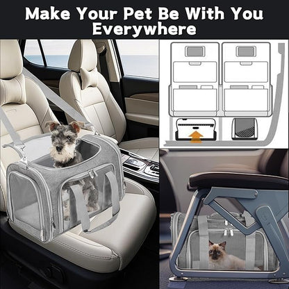 Soft-Sided Cat/Dog/Pet Carrier, Collapsible Pets Travel Carriers - Image 7