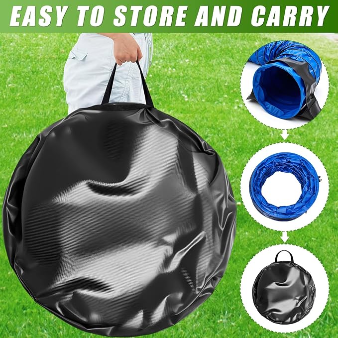 Briwooody 24 in 10 Foot PVC Dog Agility Tunnel - Image 3