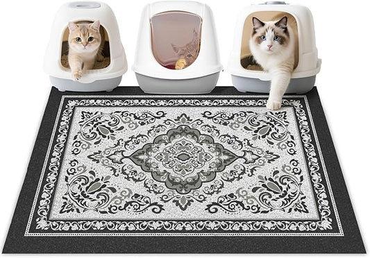 Unicorn Catcher Cat Litter Mat 40" x 30" Non-Slip Litter Box Mat Washable by UnicornCatcher
