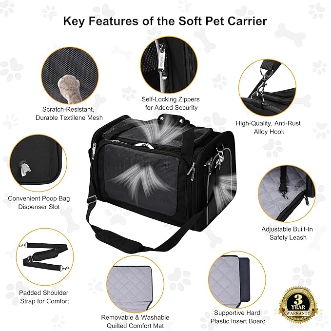 EliteField Deluxe Soft-Sided Pet Carrier, Travel Bag - Image 5