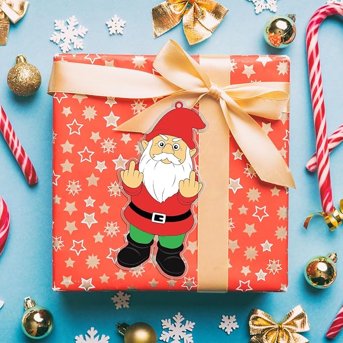 Middle Finger Gnome Ornaments Personalized Christmas Tree Ornament Decorations - Image 6