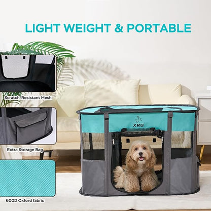 Portable Foldable Pet Playpen Collapsible Crates Kennel Playpen - Image 6
