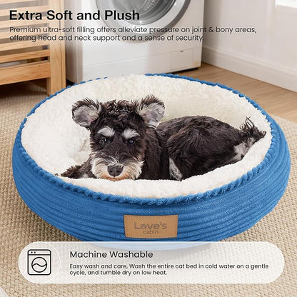 Love's cabin Round Donut Cat and Dog Cushion Bed, 24in Pet Bed - Image 7
