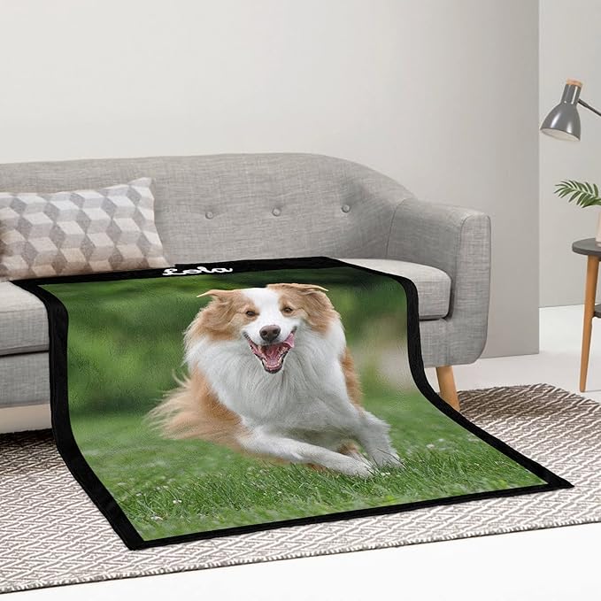 Personalized Dog Blanket with Photo, Custom Pets Throw Blanket with Name - Image 3