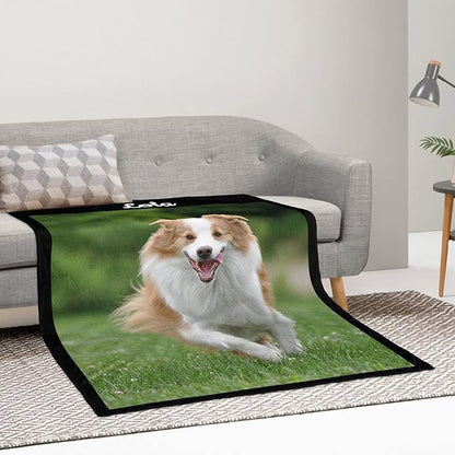 Personalized Dog Blanket with Photo, Custom Pets Throw Blanket with Name - Image 3