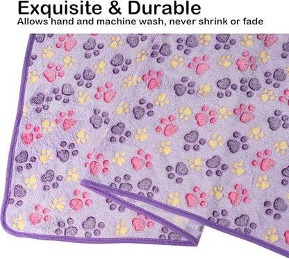 Dono 1 Pack 3 Dog Blankets, Soft Fluffy Fleece Pet Blanket Warm Sleep Mat Paw - Image 5
