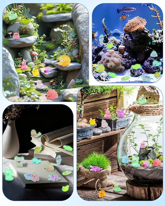 FIVEIZERO 102PCS Luminous Mini Resin Aquatic Animals Bulk - Image 5