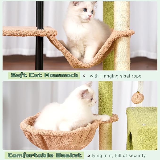 Gitelsnour Cat Tree, Cat Tower for Indoor Cats, 43.3 inch Cactus Cat Tree Tower - Image 6