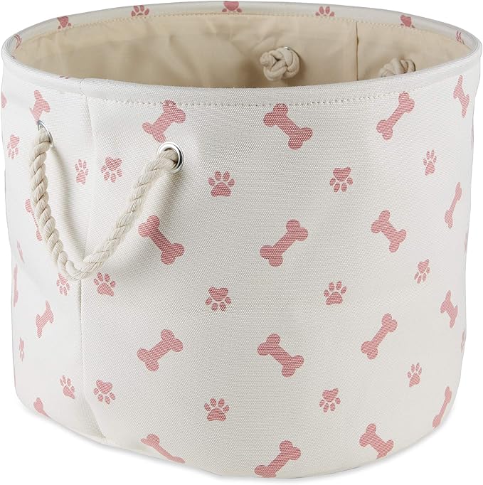 Bone Dry Pet Storage Collection Paw and Bone Print, Medium Round - Image 2