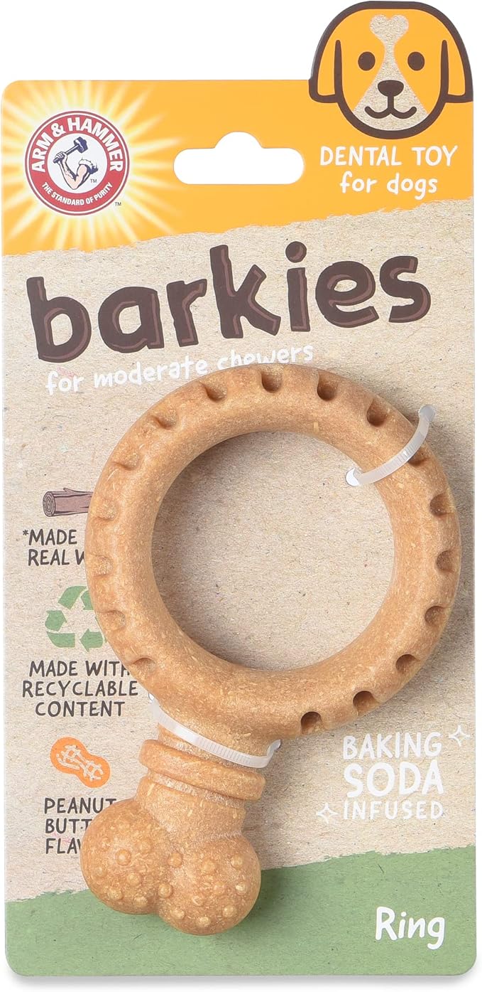Arm & Hammer for Pets Barkies Ring Compressed Wood Chew Toy for Dogs, 5.5 Inch - Image 2