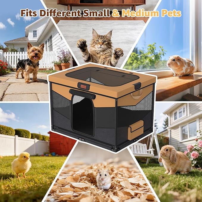 LOOBANI Foldable Dog Playpen for Small Dogs, Indoor/Outdoor Puppy Playpen - Image 7