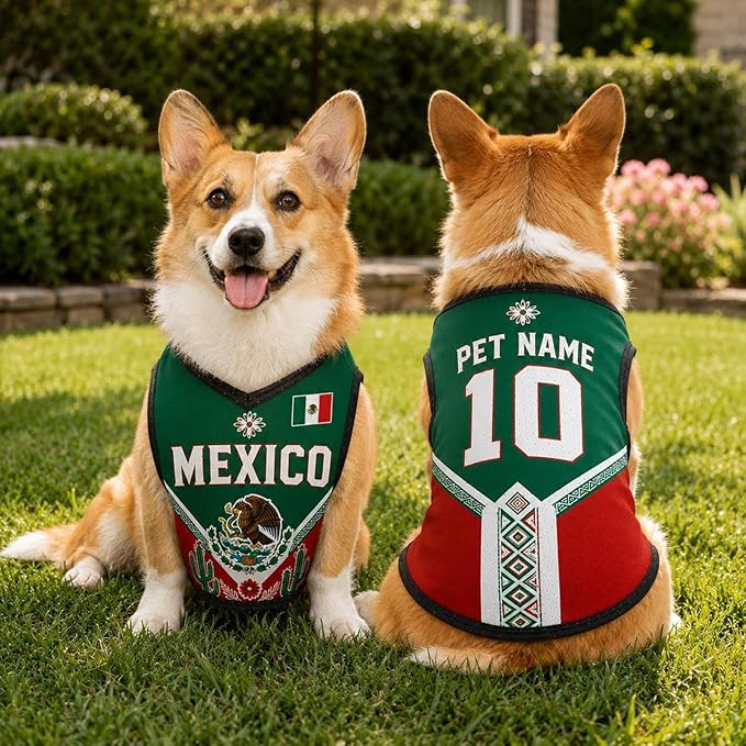 V-DECORPARKS Personalized Pet Soccer Jersey Custom Name Number Dog Cat Football - Image 6