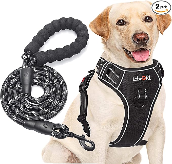tobeDRI No Pull Dog Harness Adjustable Reflective Oxford Easy Control Medium by tobeDRI