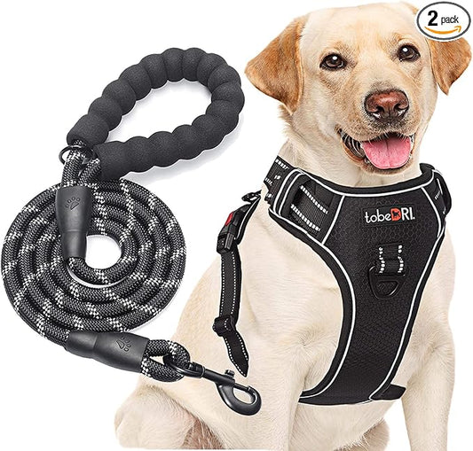 tobeDRI No Pull Dog Harness Adjustable Reflective Oxford Easy Control Medium by tobeDRI
