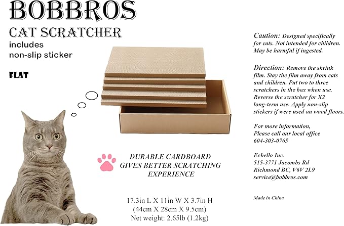 5 Packs in 1 XL Cat Scratcher, Cat Scratching Pad, Double Sided Cardboard Cat - Image 5