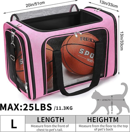 Soft-Sided Cat/Dog/Pet Carrier, Collapsible Pets Travel Carriers - Image 3