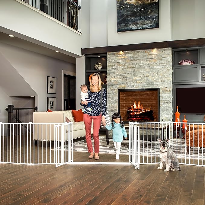 Regalo Safety 192" Double Door Super Wide Baby Gate & Play Yard, 8-Panel by Regalo
