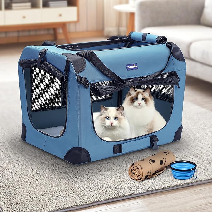 Petprsco Portable Collapsible Dog Crate, Travel Dog Crate 24x17x17 - Image 2