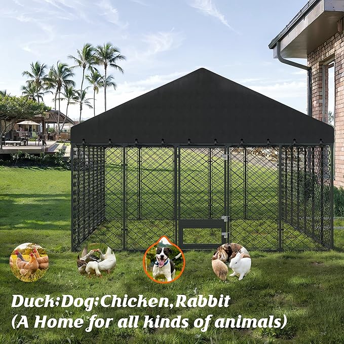 10x14FT Heavy Duty Outdoor Dog Kennel - Image 7