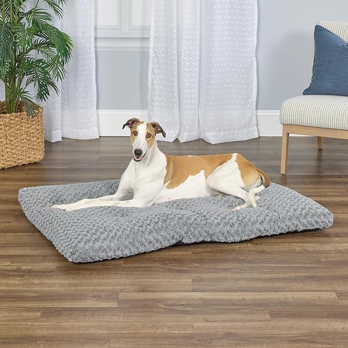 MidWest Homes for Pets Plush Ombe Swirl Dog Bed; Gray 54-Inch for Giant Breeds - Image 2