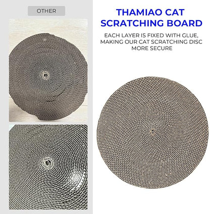 Round cat Scratcher Refill, 10 inch Diameter, 7/8 inch Thickness Scratcher - Image 4