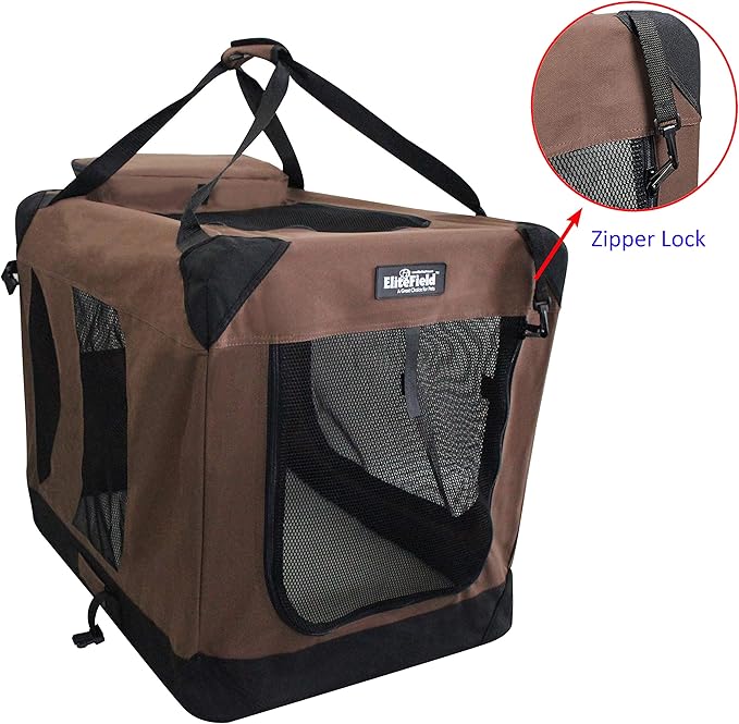EliteField 3-Door Folding Soft Dog Crate - Image 2